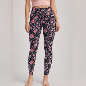 Forever 21 Pink and Orange Floral Leggings